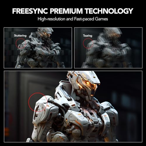 KOORUI 27 Inch Computer Monitor, QHD 2560P Gaming Monitor 144Hz(1ms, 1800R Curved VA Panel, DP1.2+HDMI*2, AdaptiveSync, Narrow Bezel with Ultra-Thin), Tilt Adjustable,Eye Care