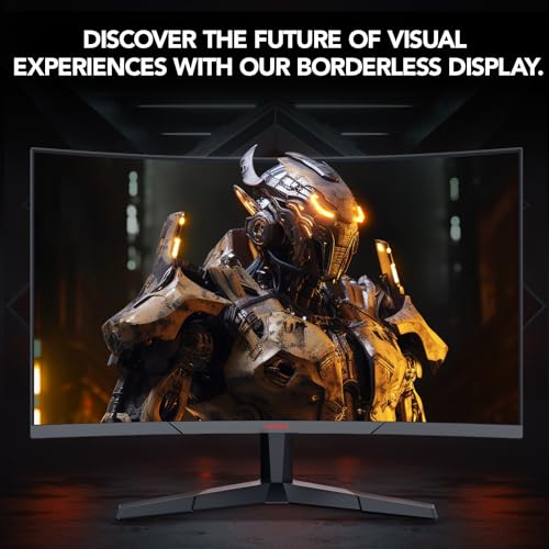 KOORUI 27 Inch Computer Monitor, QHD 2560P Gaming Monitor 144Hz(1ms, 1800R Curved VA Panel, DP1.2+HDMI*2, AdaptiveSync, Narrow Bezel with Ultra-Thin), Tilt Adjustable,Eye Care