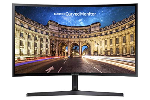 SAMSUNG 23.5” CF396 Curved Computer Monitor, AMD FreeSync for Advanced Gaming, 4ms Response Time, Wide Viewing Angle, Ultra Slim Design, LC24F396FHNXZA, Black