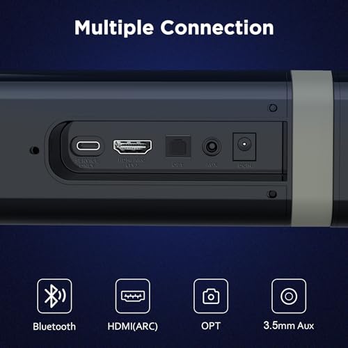 MZEIBO TV Sound Bar, Sound Bars for Smart TV - Bluetooth 2.0 Channel Home Audio Sound Bars - Surround Sound Bars with ARC/Optical/AUX Connection TV Sound Bar Speakers