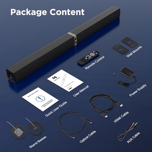 MZEIBO TV Sound Bar, Sound Bars for Smart TV - Bluetooth 2.0 Channel Home Audio Sound Bars - Surround Sound Bars with ARC/Optical/AUX Connection TV Sound Bar Speakers