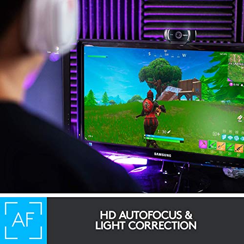 Logitech C922x Pro Stream Webcam – Full 1080p HD Camera, Black