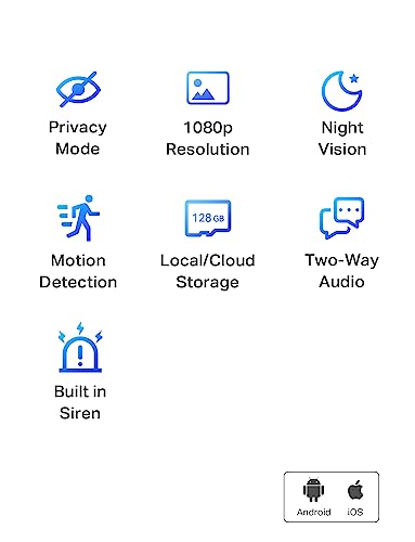 TP-Link Tapo 1080P Indoor Security Camera for Baby Monitor, Dog Camera w/ Motion Detection, 2-Way Audio Siren, Night Vision, Cloud & SD Card Storage, Works w/ Alexa & Google Home (Tapo C100)