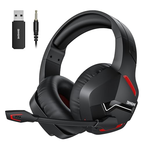 BINNUNE Wireless Gaming Headset with Microphone for PC PS4 PS5 Playstation