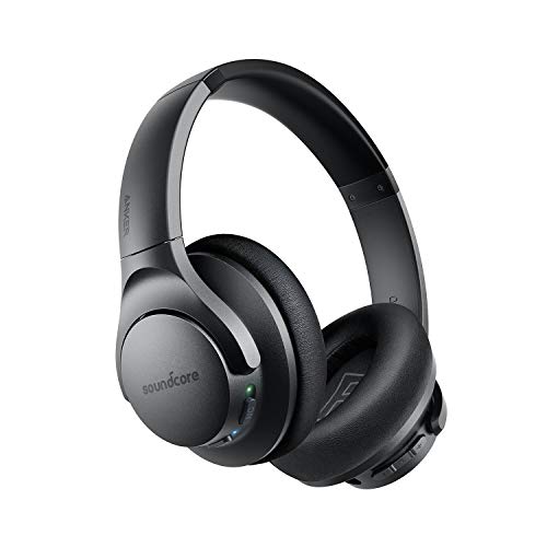 Soundcore Anker Life Q20 Hybrid Active Noise Cancelling Headphones, Wireless Over Ear Bluetooth Headphones, 60H Playtime, Hi-Res Audio, Deep Bass, Memory Foam Ear Cups, for Travel, Home Office