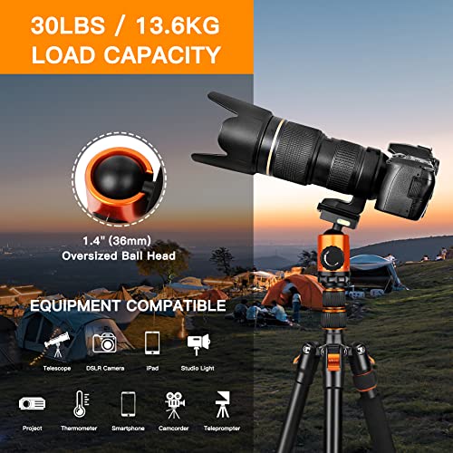 Victiv Tripod for Camera, 82" Camera Tripod Heavy Duty, Aluminum DSLR Tripod Monopod, Tall Travel Tripod for Photography, Professional Camera Tripod Stand for Spotting Scope Telescope Binocular