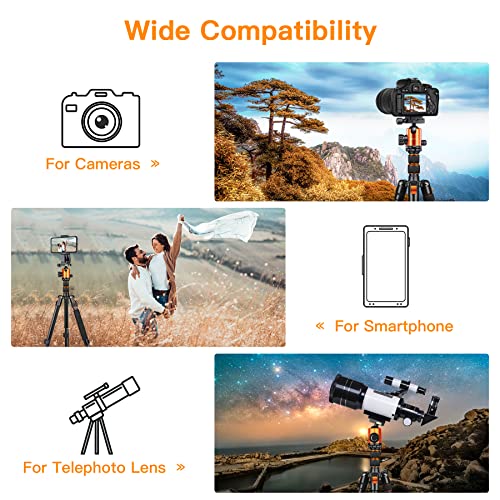 Victiv Tripod for Camera, 82" Camera Tripod Heavy Duty, Aluminum DSLR Tripod Monopod, Tall Travel Tripod for Photography, Professional Camera Tripod Stand for Spotting Scope Telescope Binocular