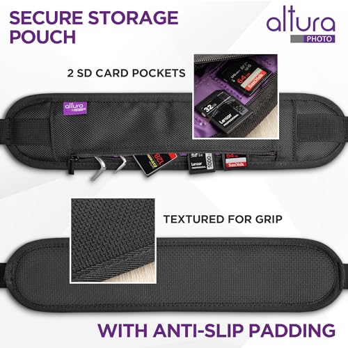 Altura Photo Camera Neck Strap w. Quick Release & Safety Tether For Photographers - Adjustable DSLR Camera Strap for Sony, Nikon & Canon - Safe & Secure Camera Strap