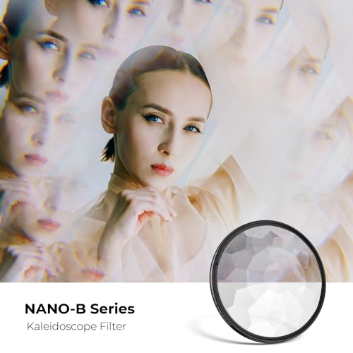 K&F Concept 58mm Kaleidoscope Filter, Special Effects Filter Prism Crystal Glass with Multi Refraction Subjects for Camera Lens