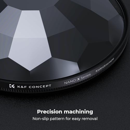 K&F Concept 58mm Kaleidoscope Filter, Special Effects Filter Prism Crystal Glass with Multi Refraction Subjects for Camera Lens