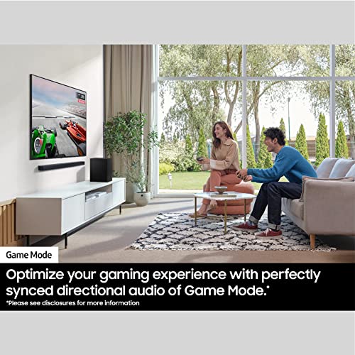 SAMSUNG HW-Q60C 3.1ch Soundbar w/Dolby Audio, Q-Symphony, Adaptive Sound Lite, HDMI eARC, Game Mode, Bluetooth, Tap Sound, Wireless Surround Sound Compatible (Newest Model),Black