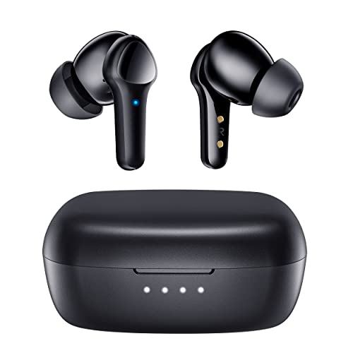 Wireless Earbuds,Immersive Sound Premium Deep Bass Hi-Fi Stereo Headset IPX8 Waterproof Bluetooth 5.3 with 4 Mics Call Noise Cancelling Wearable Technology Rings Earphones for iOS,Android,Workout
