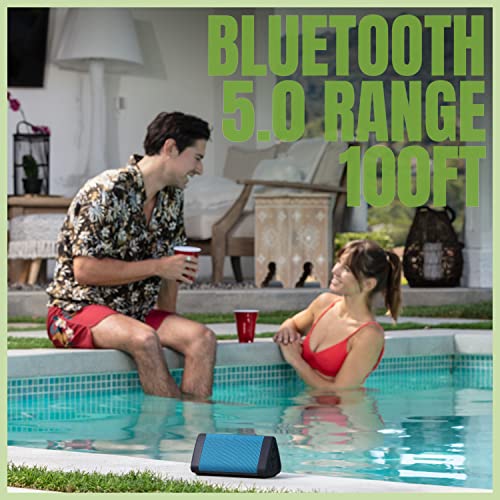 OontZ Angle 3 Bluetooth Speaker, Portable Wireless Bluetooth 5.0 Speaker, 10 Watts, Crystal Clear Stereo Sound, Rich Bass, IPX5 Water Resistant, Loud Portable Bluetooth Speaker (Blue)