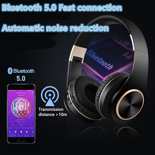 Active Noise Cancelling Headphones, Wireless Over Ear Bluetooth Headphones with Extended Battery Life, Adjustable Design for Ultimate Audio Bliss