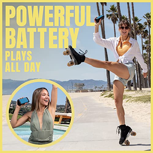 OontZ Angle 3 Bluetooth Speaker, Portable Wireless Bluetooth 5.0 Speaker, 10 Watts, Crystal Clear Stereo Sound, Rich Bass, IPX5 Water Resistant, Loud Portable Bluetooth Speaker (Blue)