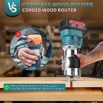 Cordless 21V Woodworking Router with Variable Speed