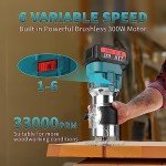 Cordless 21V Woodworking Router with Variable Speed
