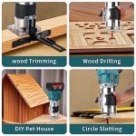 Cordless 21V Woodworking Router with Variable Speed