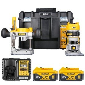 DeWalt 18V Brushless Router Trimmer with Batteries