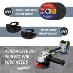 WORKPRO 20V Cordless Angle Grinder with Battery