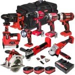 Excel 18V 9-Piece Cordless Power Tool Kit