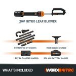 WORX NITRO 18V Cordless Leaf Blower with Kit