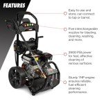 Bimson 2900 PSI Petrol Pressure Washer with Nozzles