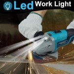 Huhomco Cordless Angle Grinder with Batteries & Charger