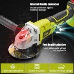 DEWINNER 20V Cordless Angle Grinder with Battery