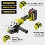 DEWINNER 20V Cordless Angle Grinder with Battery