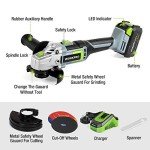 WORKPRO 20V Cordless Angle Grinder with Battery