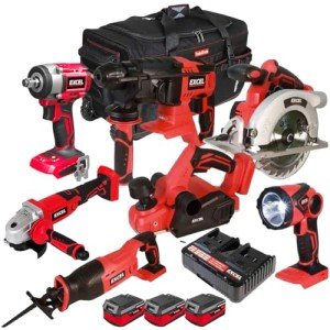Excel 18V Cordless Power Tool Combo Kit