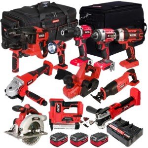Excel 18V 11-Piece Cordless Power Tool Kit
