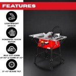 Excel 10" Table Saw with 1800W Motor & Extensions