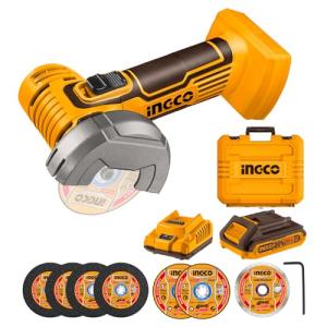 INGCO 20V Cordless Mini Angle Grinder with Battery