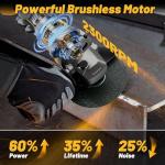 Cordless Brushless Angle Grinder with 2 Batteries