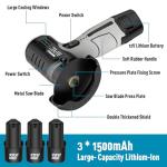 LIROPAU 12V Mini Cordless Angle Grinder Set