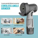 LIROPAU 12V Mini Cordless Angle Grinder Set