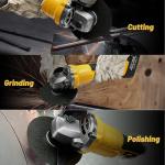 Cordless Brushless Angle Grinder with 2 Batteries