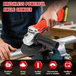 21V Cordless Brushless Angle Grinder with Accessories
