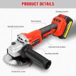 21V Cordless Brushless Angle Grinder with Accessories