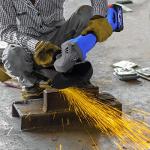 Cordless 21V Angle Grinder with Battery and Accessories