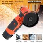 Cordless Mini Angle Grinder with Battery and Charger