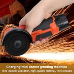 Cordless Mini Angle Grinder with Battery and Charger
