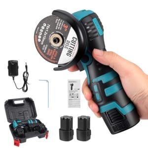 Cordless Mini Angle Grinder with Batteries and Discs