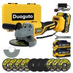 Duoguto 21V Cordless Angle Grinder with 10 Discs