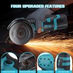 Cordless Mini Angle Grinder with Batteries and Discs