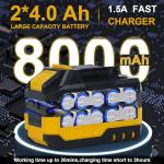 Duoguto 21V Cordless Angle Grinder with 10 Discs