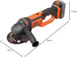 BLACK+DECKER 18V Cordless Small Angle Grinder