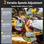 Duoguto 21V Cordless Angle Grinder with 10 Discs